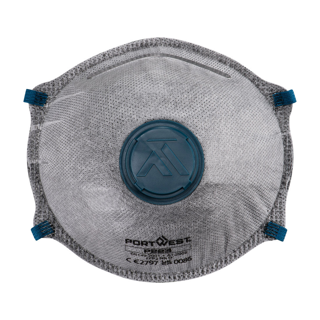 Portwest FFP2 Carbon Valved Dolomite Respirator in White, main product image