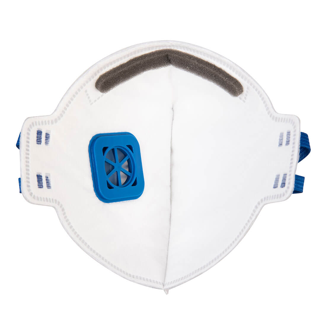 Portwest P251 FFP2 Valved Fold Flat Respirator (Pk20) in White, back view