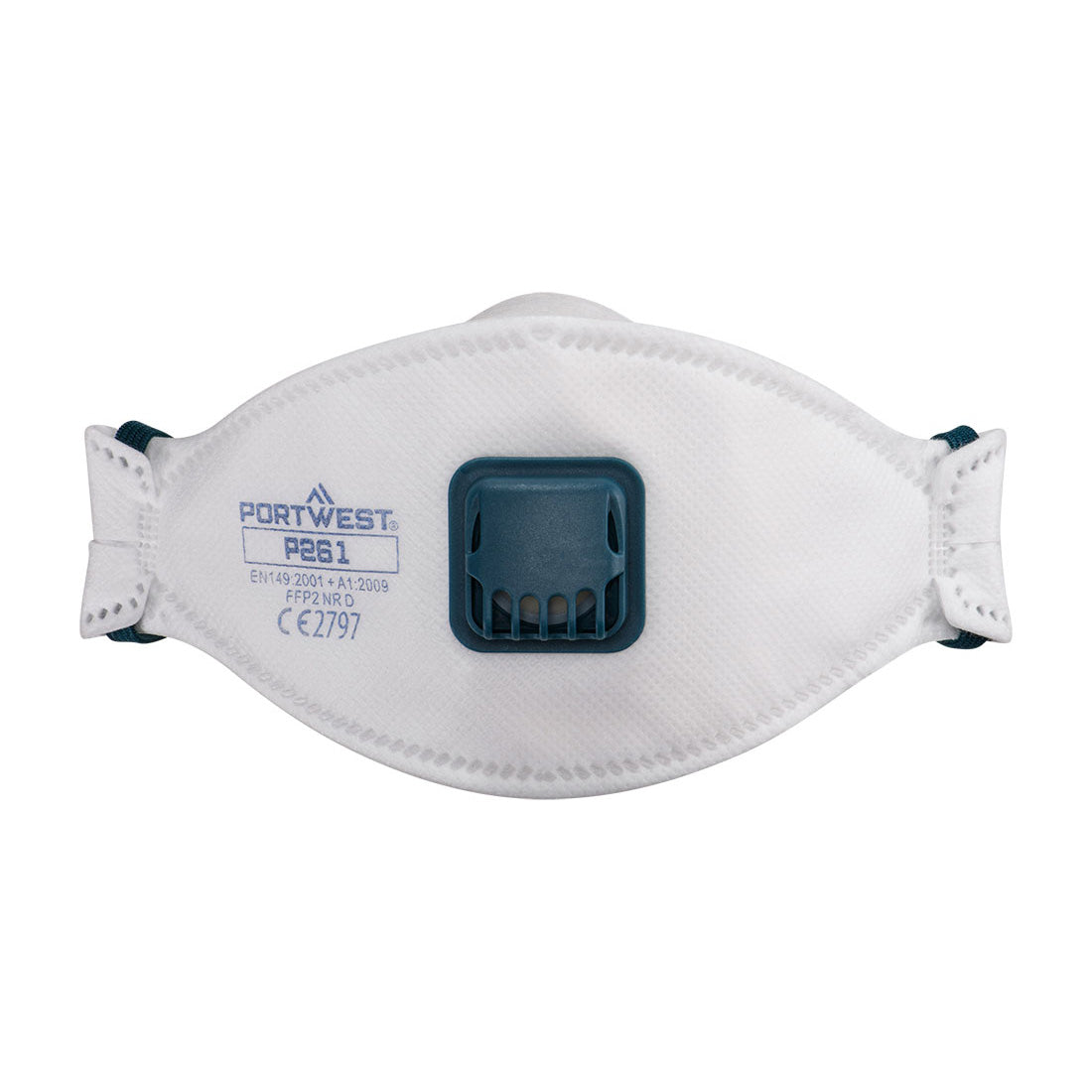 Portwest Trifold Valved Dolomite FFP2 Respirator in White, main product image