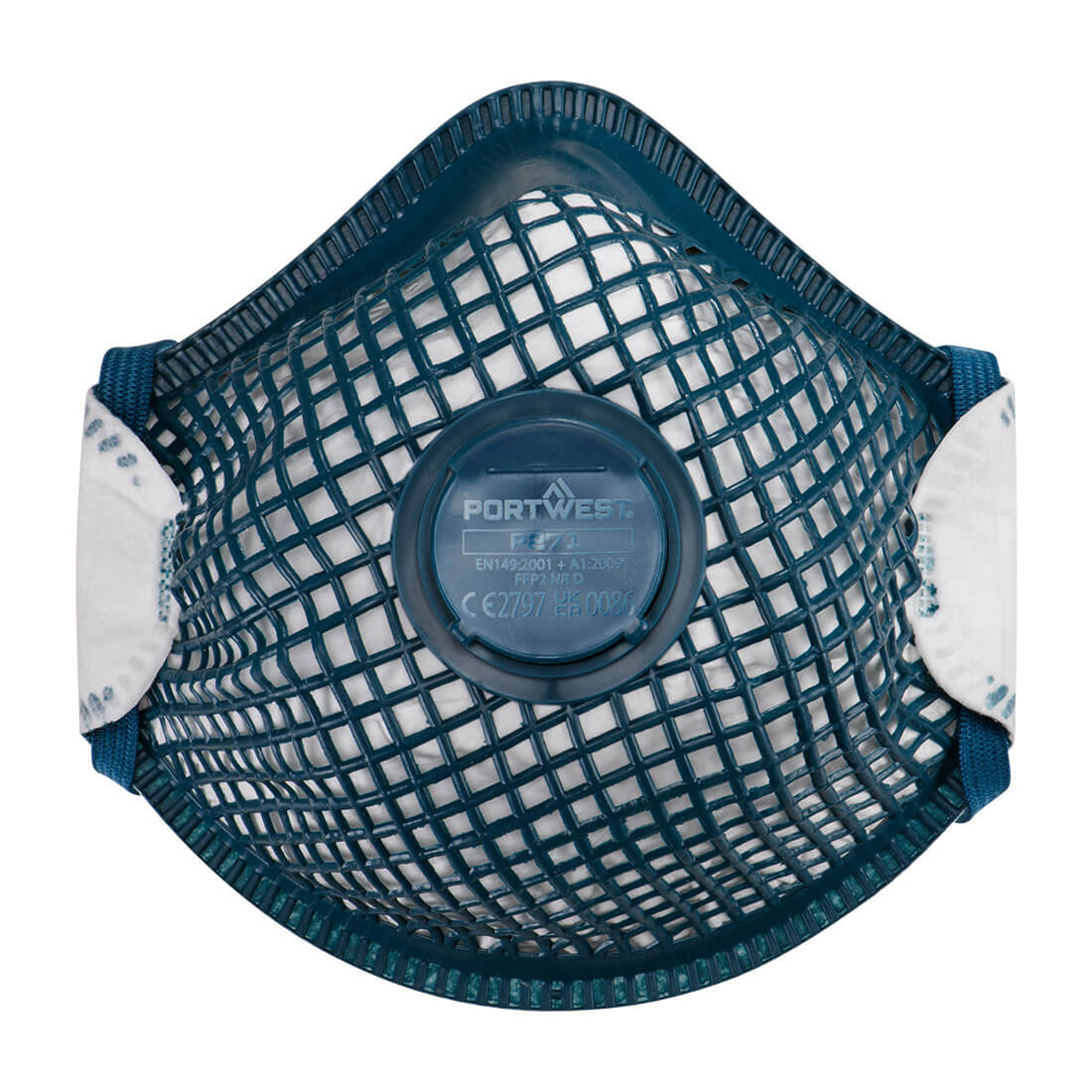 Portwest ERGONET FFP2 Valved Dolomite Respirator in White, main product image