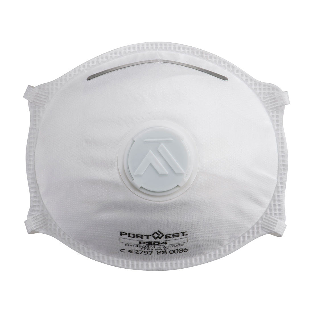 Portwest FFP3 Valved Dolomite Light Cup Respirator in White, main product image