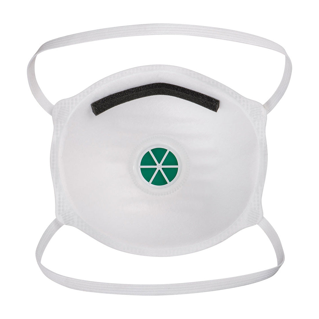 Portwest P304 FFP3 Valved Dolomite Light Cup Respirator (Pk10) in White, back view