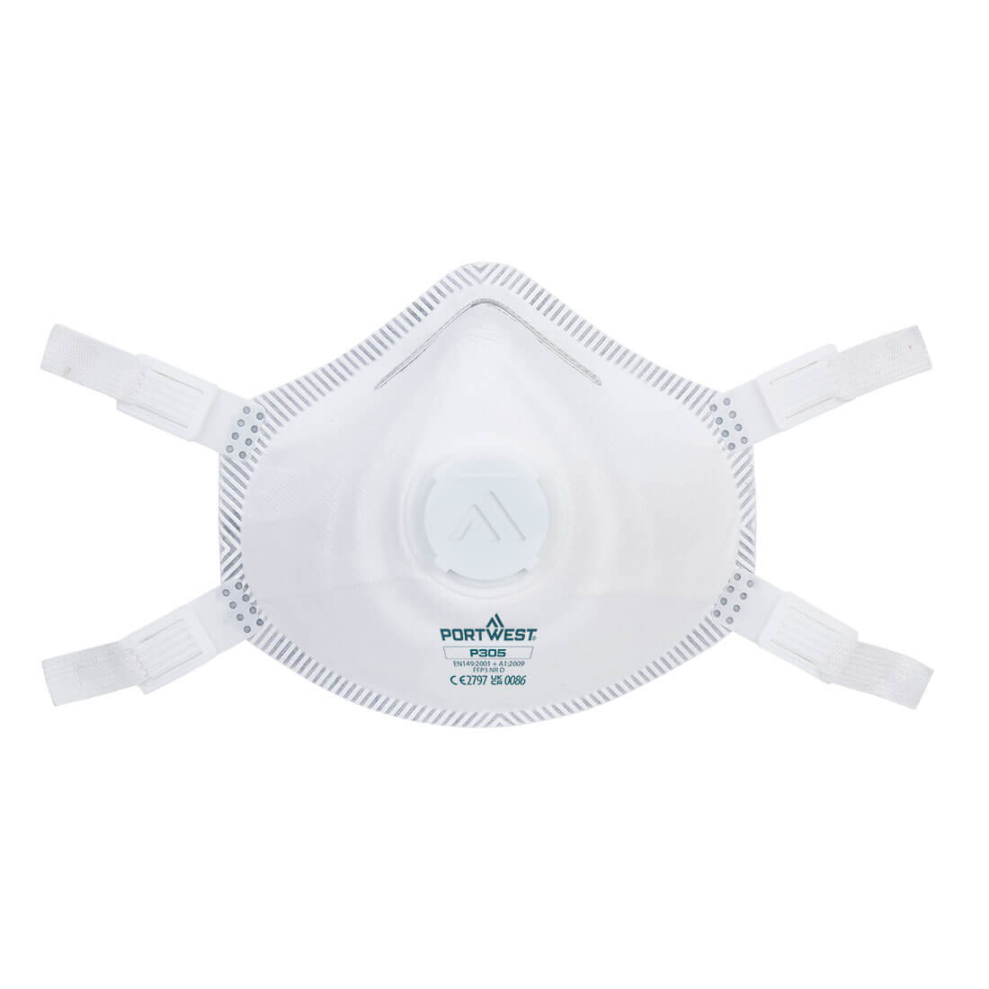 Portwest FFP3 Premium Dolomite Respirator in White, main product image