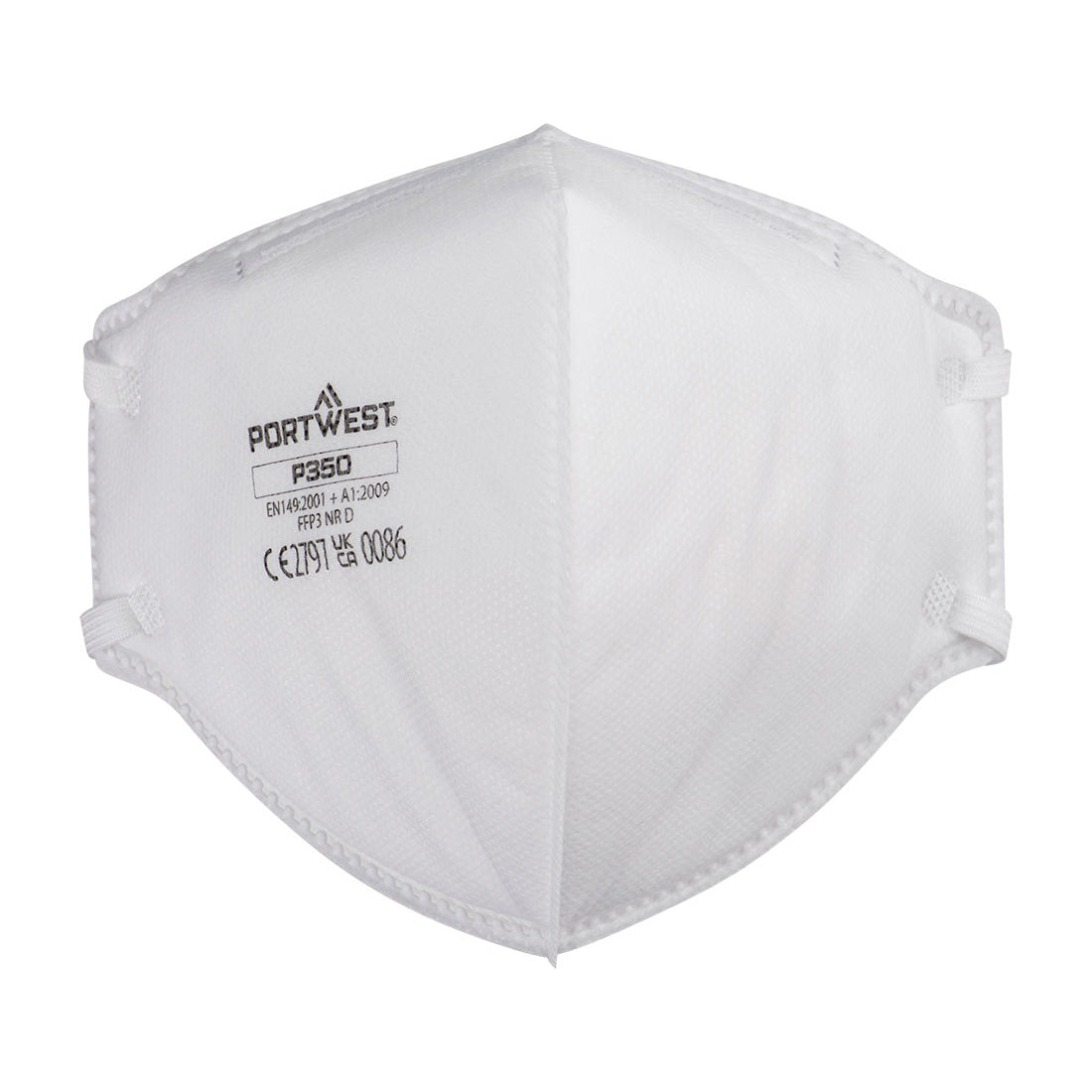 Portwest FFP3 Dolomite Fold Flat Respirator in White, main product image