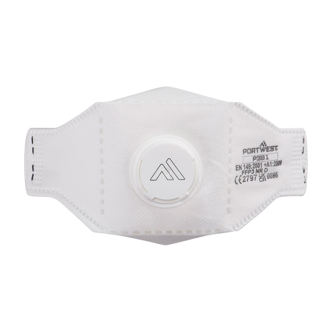 Portwest EAGLE FFP3 Valved Dolomite Fold Flat Respirator in White, main product image