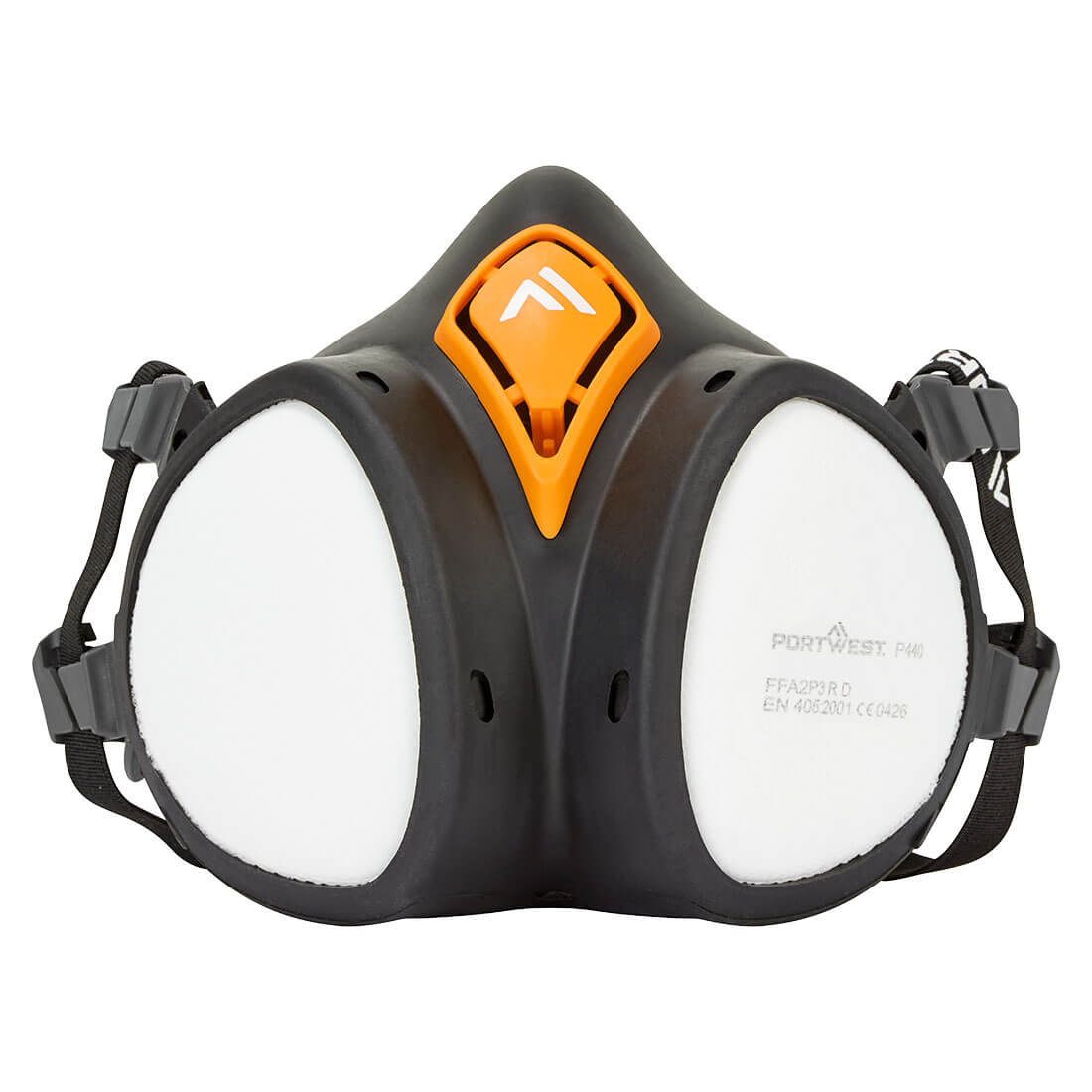 Portwest A2P3 Ready to use Half Mask in Black, main product image