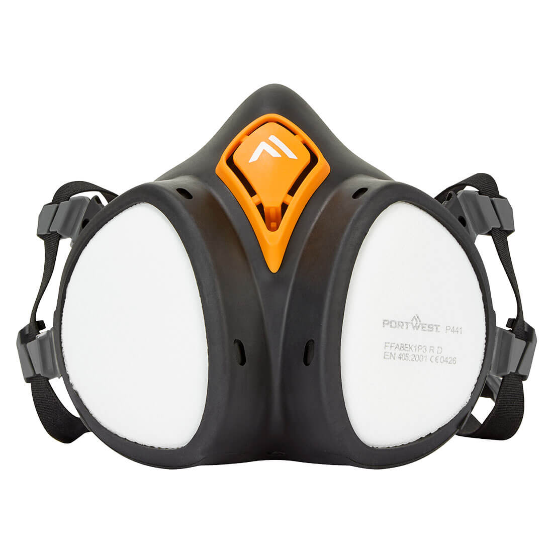 Portwest ABEK1P3 Ready to use Half Mask in Black, main product image