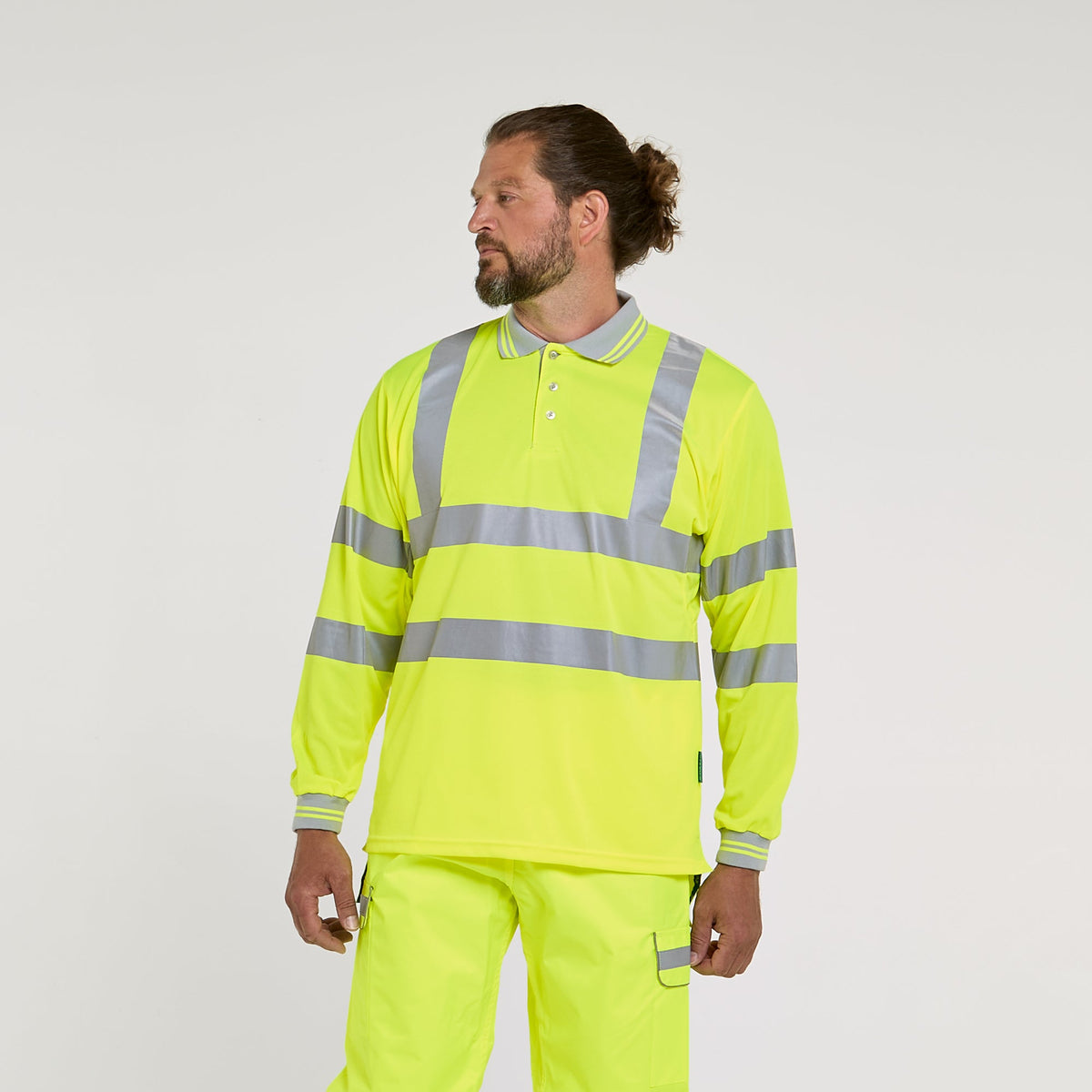 Pulsar Long Sleeve Polo Shirt Yellow, main product image