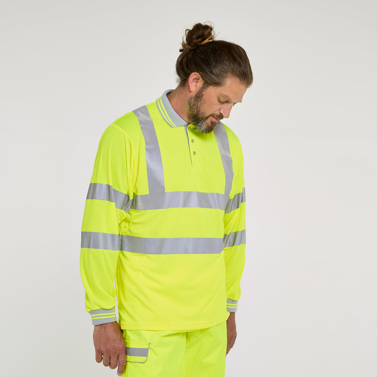 Pulsar Long Sleeve Polo Shirt Yellow, image 2