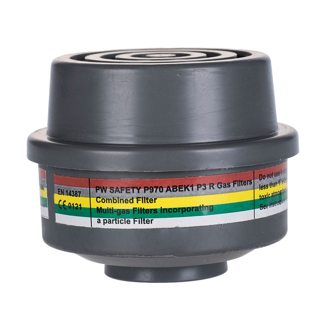 Portwest ABEK1P3 Combination Filter Special Thread Connection in Grey, main product image