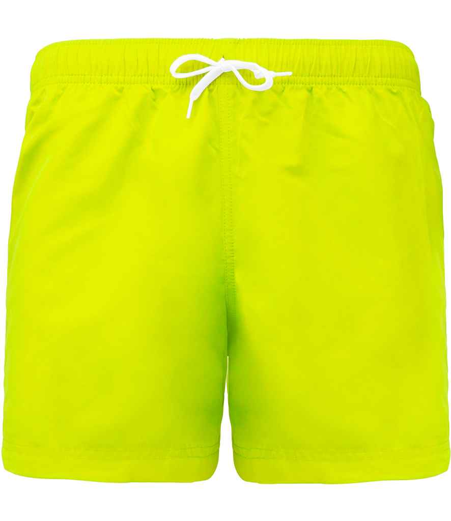 Proact Swimming Shorts in Fluorescent Yellow, front view