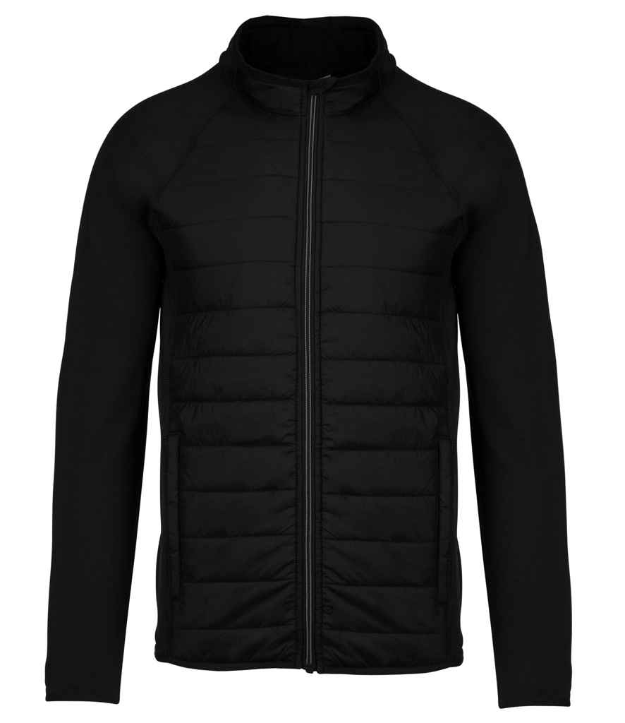 Proact Dual Fabric Sports Jacket in Black/Black, front view
