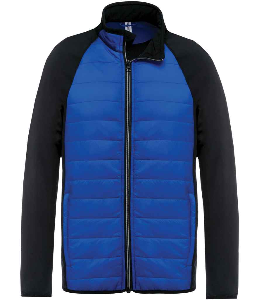 Proact Dual Fabric Sports Jacket in Dark Royal Blue/Black, front view