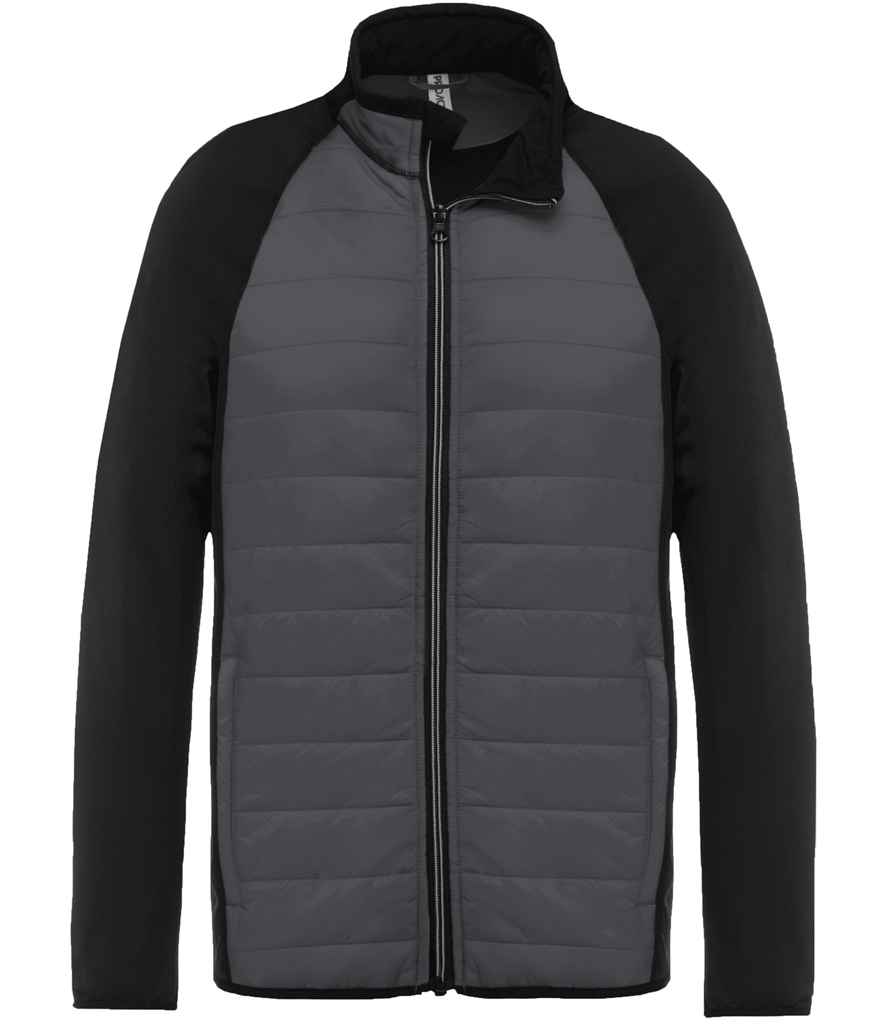 Proact Dual Fabric Sports Jacket in Sporty Grey/Black, front view