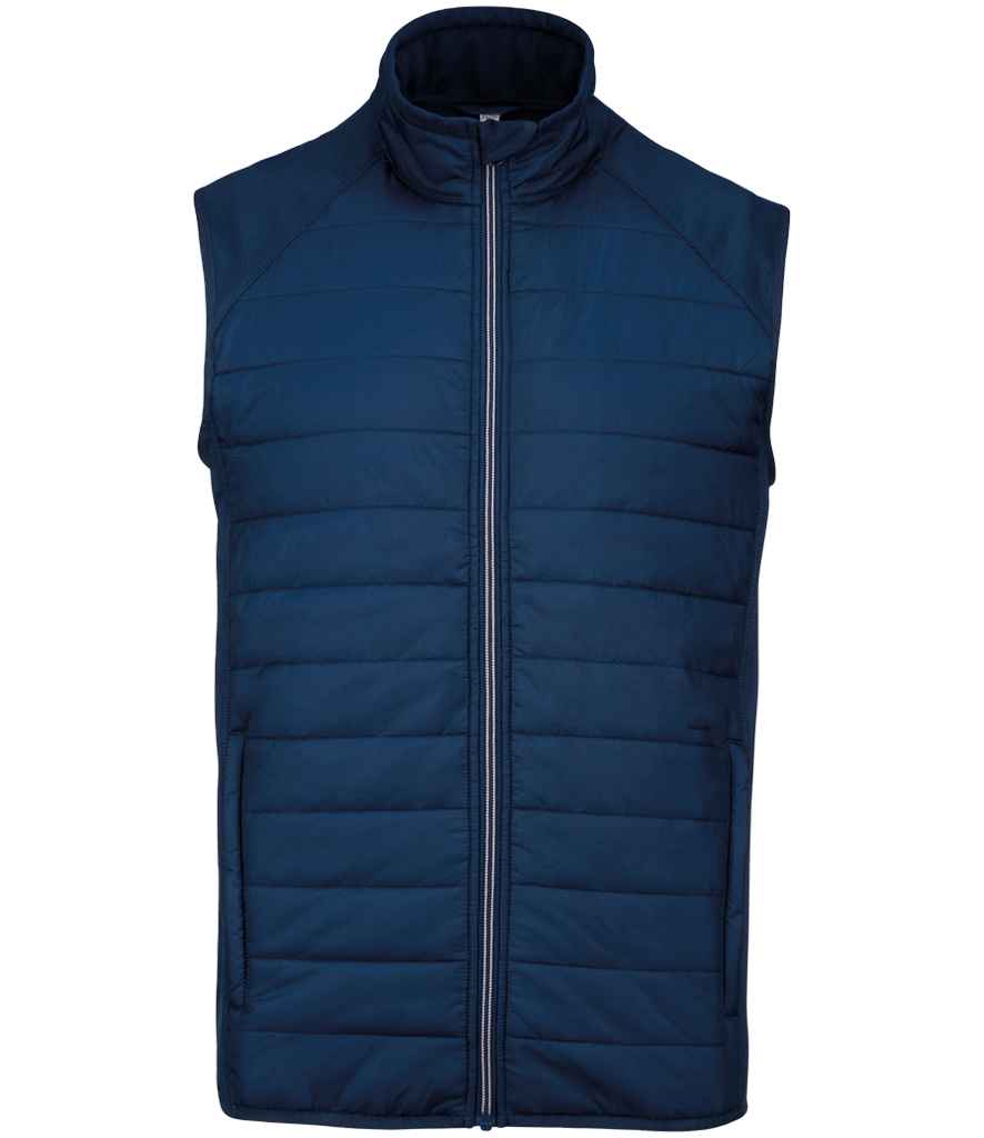 Proact Dual Fabric Sports Bodywarmer in Sporty Navy/Sporty Navy, front view
