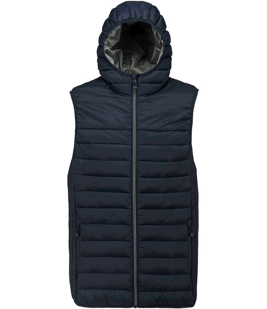 Proact Hooded Padded Bodywarmer in Navy, front view