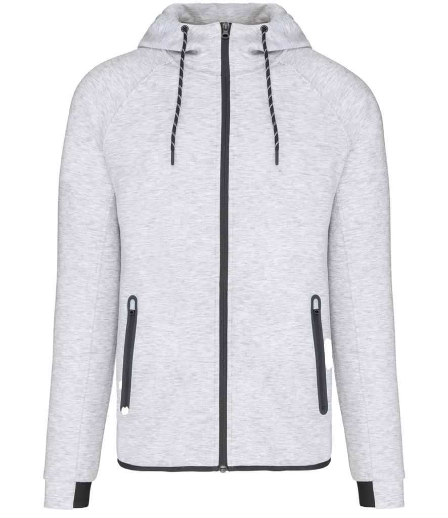 Proact Performance Hooded Jacket in Ash Heather, front view