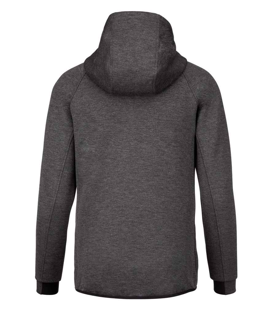 Proact Performance Hooded Jacket in Deep Grey Heather, back view