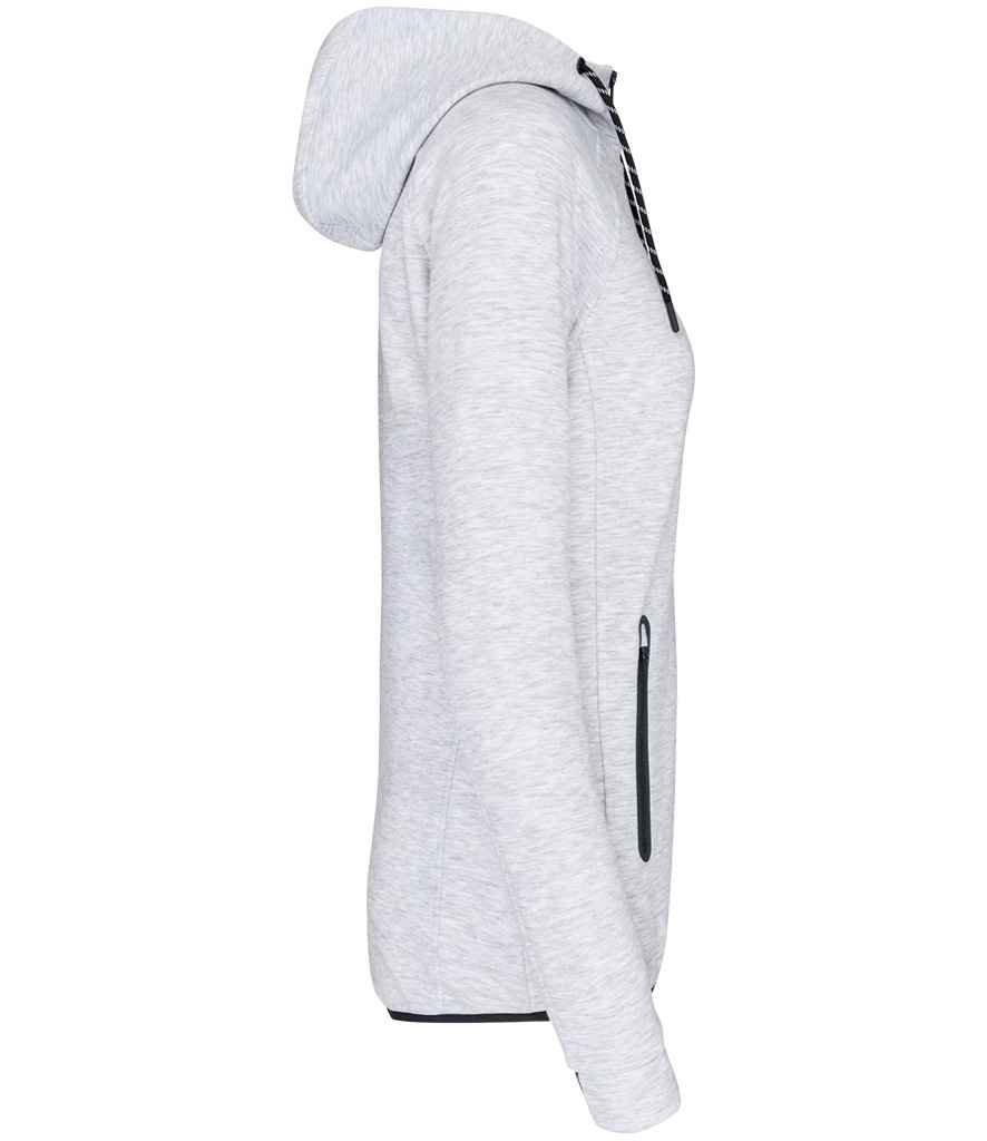 Proact Ladies Performance Hooded Jacket in Ash Heather, side view