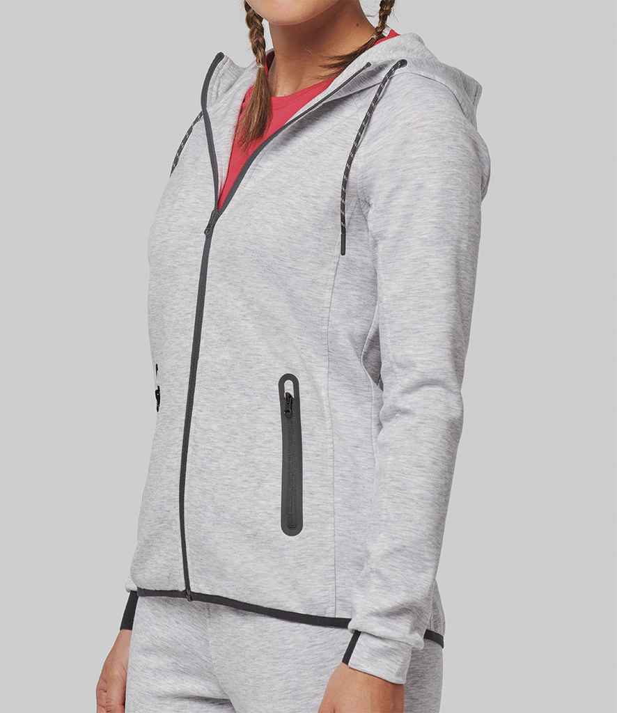 Proact Ladies Performance Hooded Jacket in Ash Heather