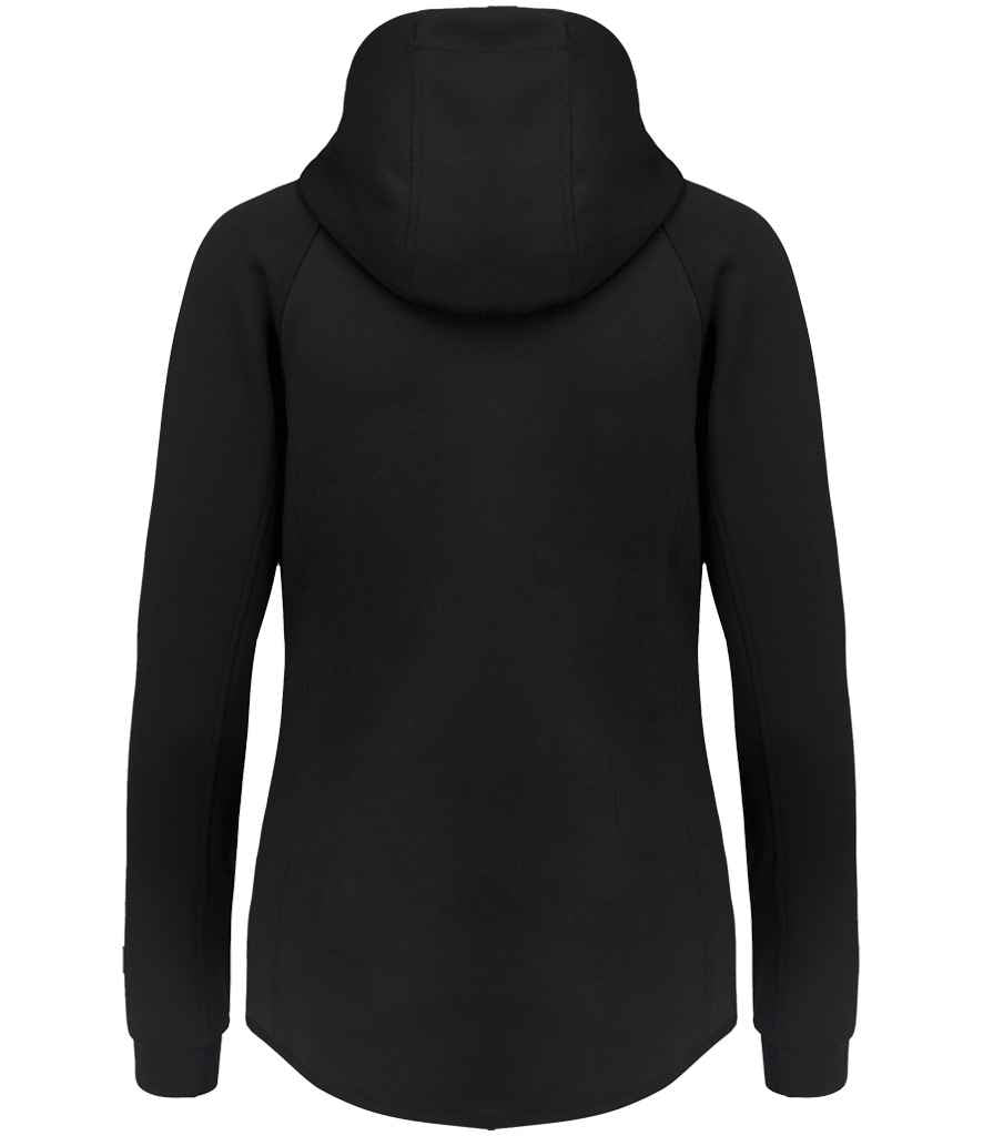 Proact Ladies Performance Hooded Jacket in Black, back view