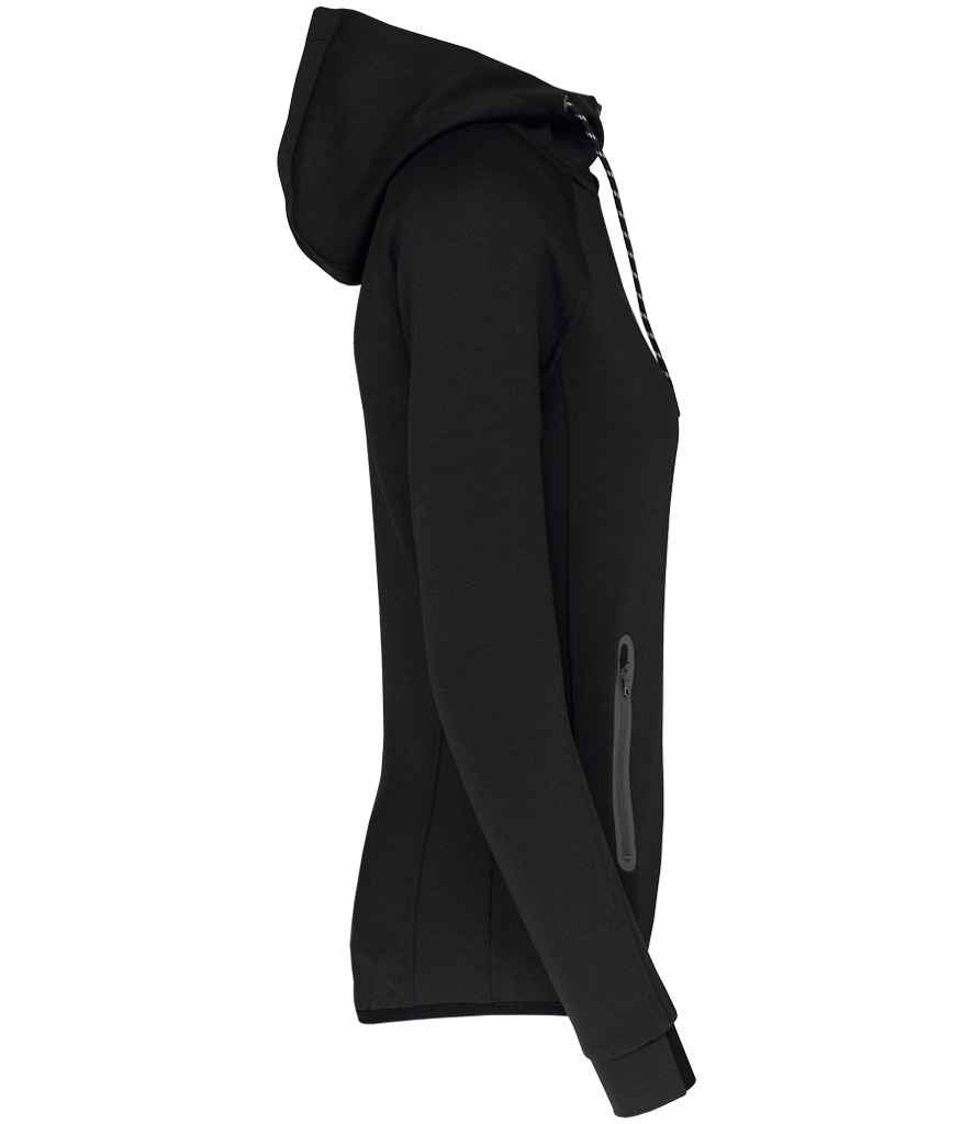 Proact Ladies Performance Hooded Jacket in Black, side view