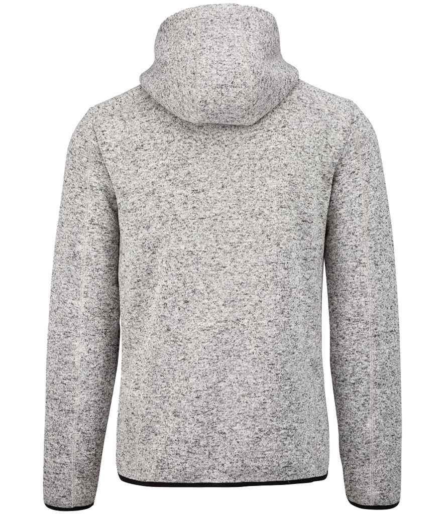 Proact Heather Hooded Jacket in Light Grey Melange, back view