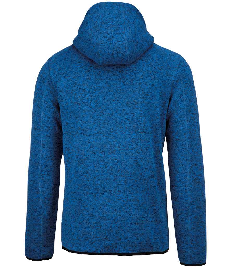 Proact Heather Hooded Jacket in Light Royal Blue Melange, back view