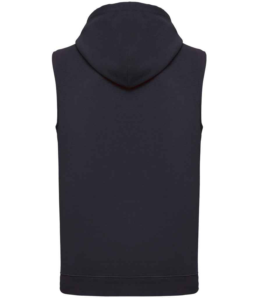 Proact Unisex Sleeveless Hoodie in Navy, back view
