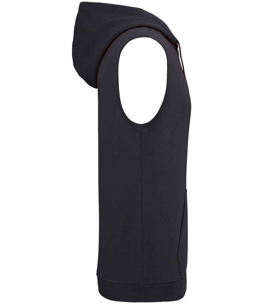 Proact Unisex Sleeveless Hoodie in Navy, side view