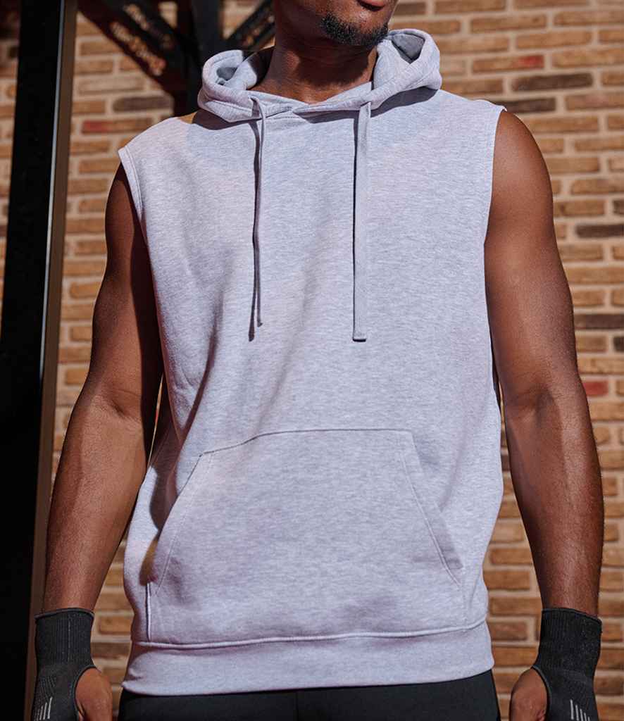 Proact Unisex Sleeveless Hoodie in Oxford Grey