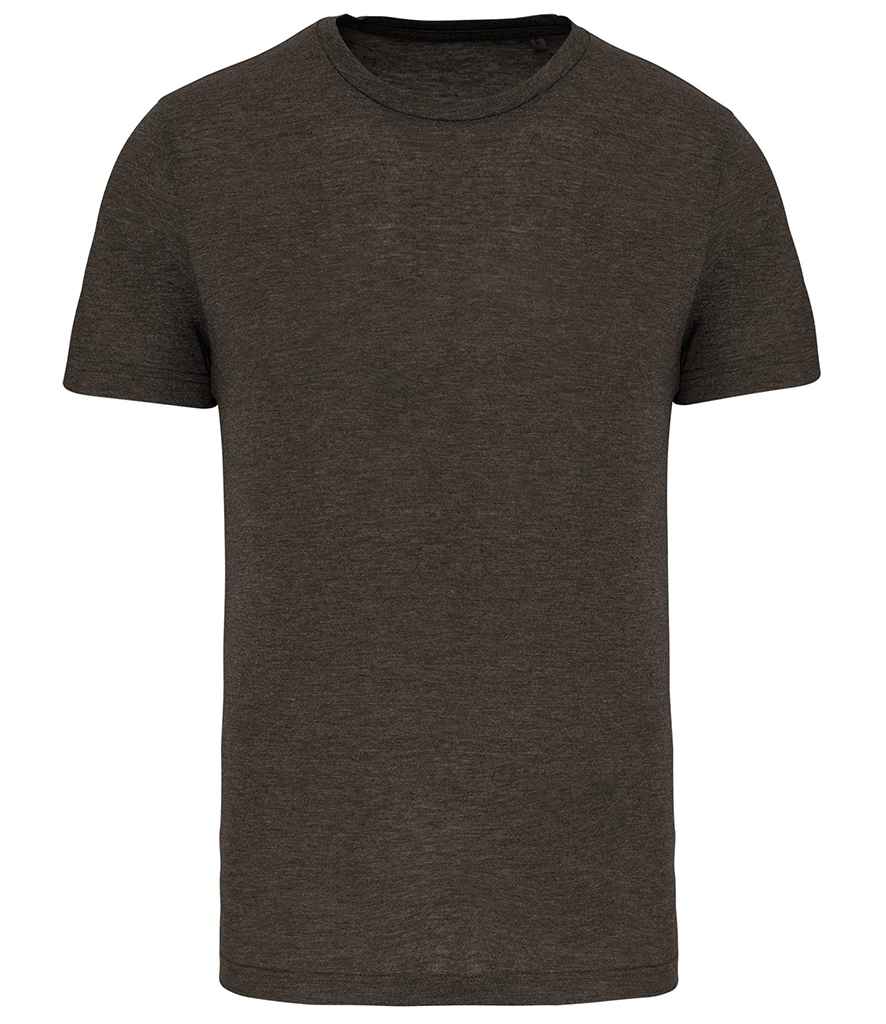 Proact Triblend Sports T-Shirt in Dark Khaki Heather, front view