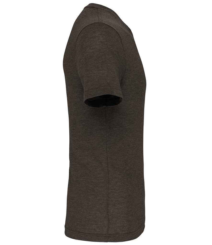 Proact Triblend Sports T-Shirt in Dark Khaki Heather, side view