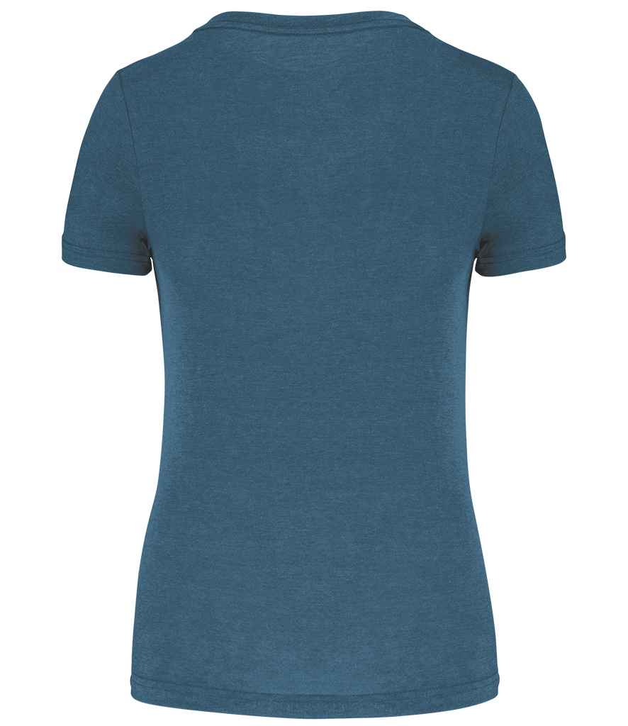 Proact Ladies Triblend Sports T-Shirt in Duck Blue Heather, back view