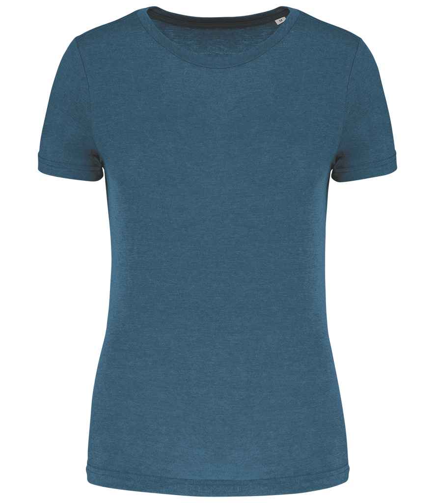 Proact Ladies Triblend Sports T-Shirt in Duck Blue Heather, front view
