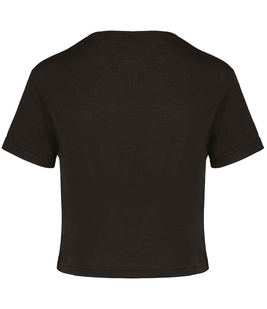 Proact Ladies Triblend Crop Top in Black, back view