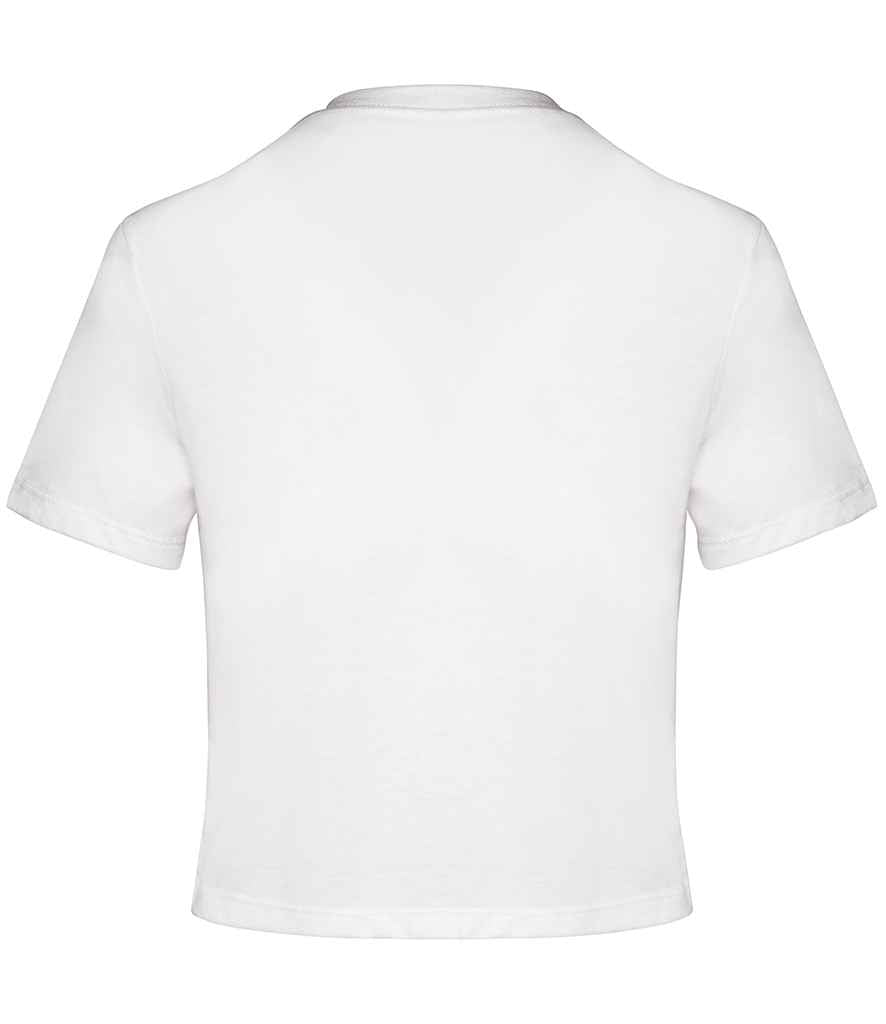 Proact Ladies Triblend Crop Top in White, back view