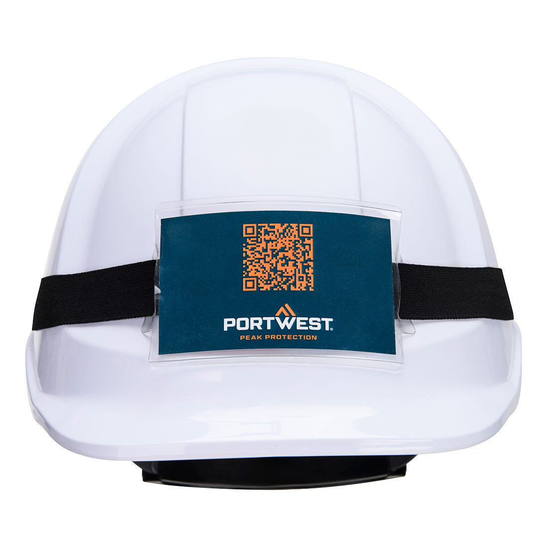 Portwest Universal Helmet Badge Holder in Black, main product image
