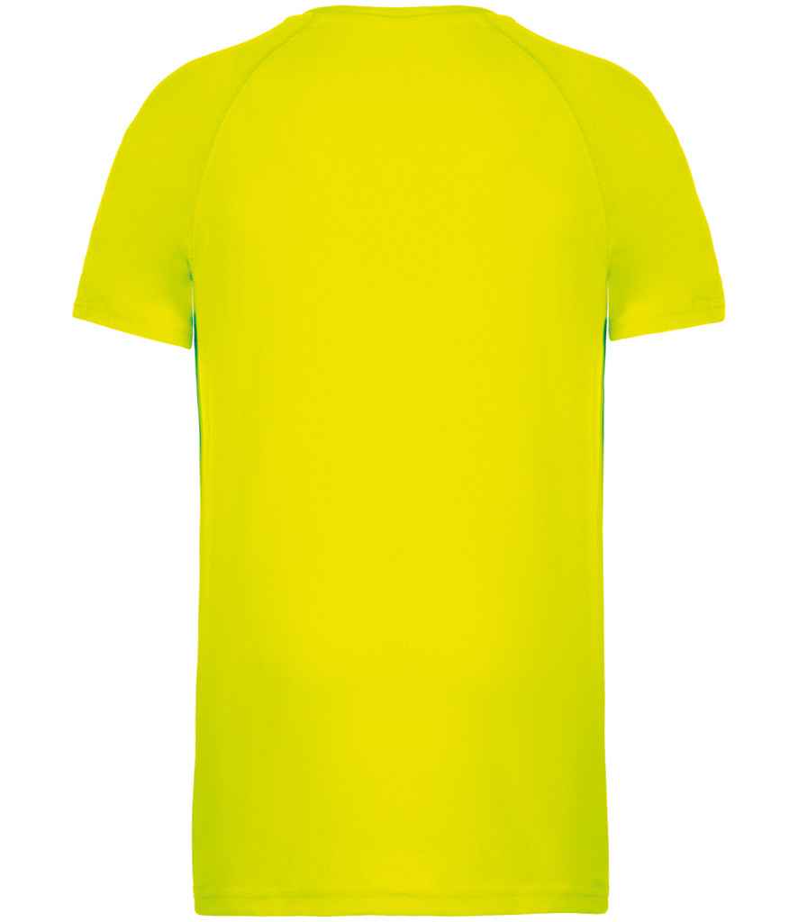 Proact Performance T-Shirt in Fluorescent Yellow, back view