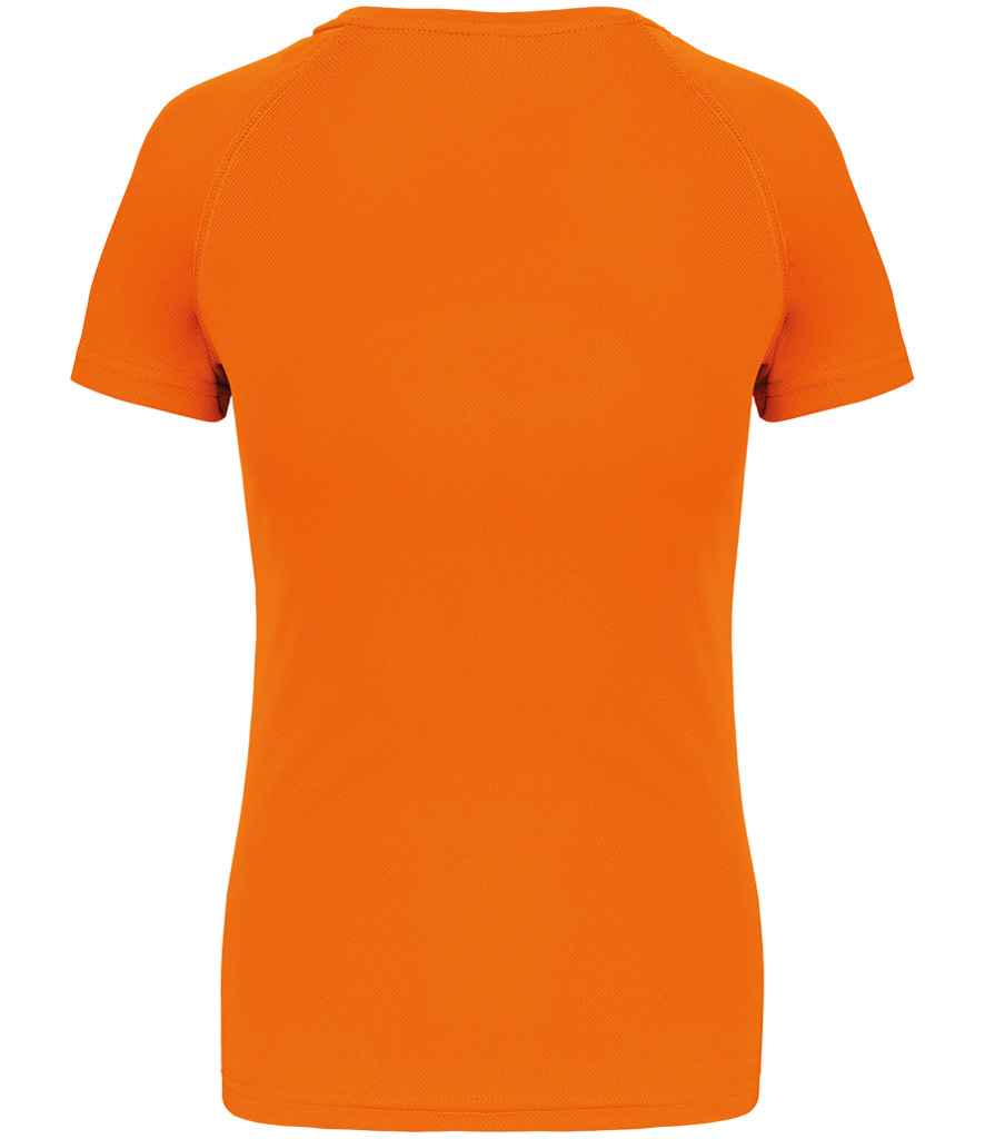 Proact Ladies Performance T-Shirt in Fluorescent Orange, back view