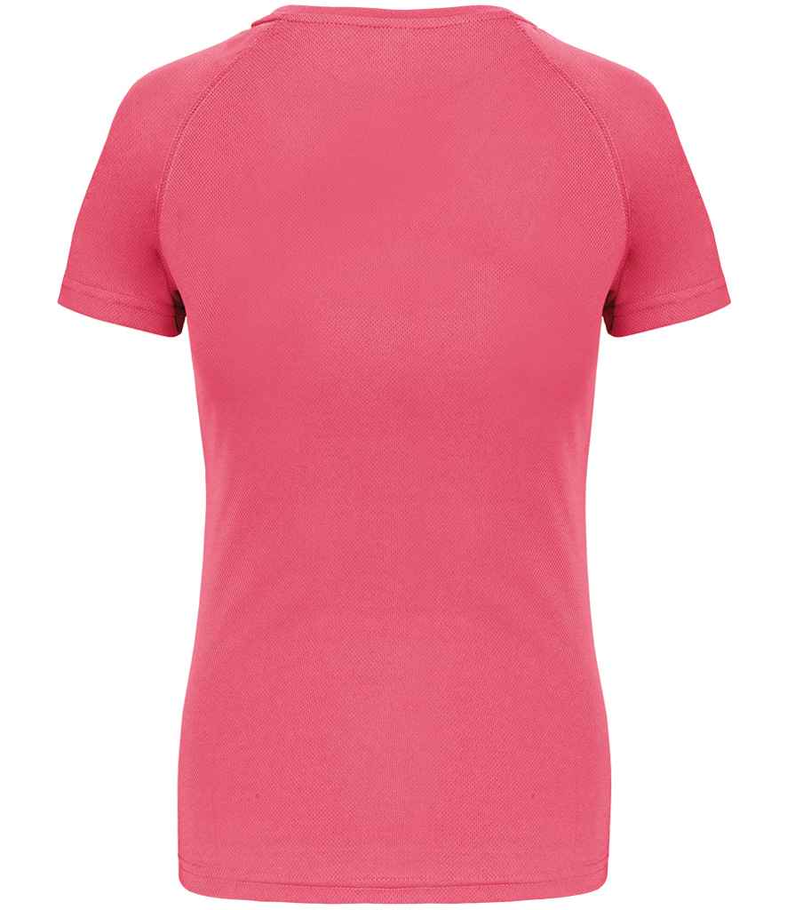 Proact Ladies Performance T-Shirt in Fluorescent Pink, back view