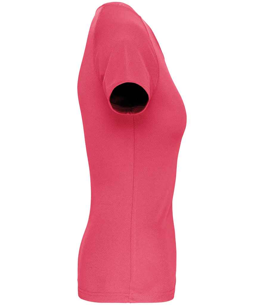 Proact Ladies Performance T-Shirt in Fluorescent Pink, side view