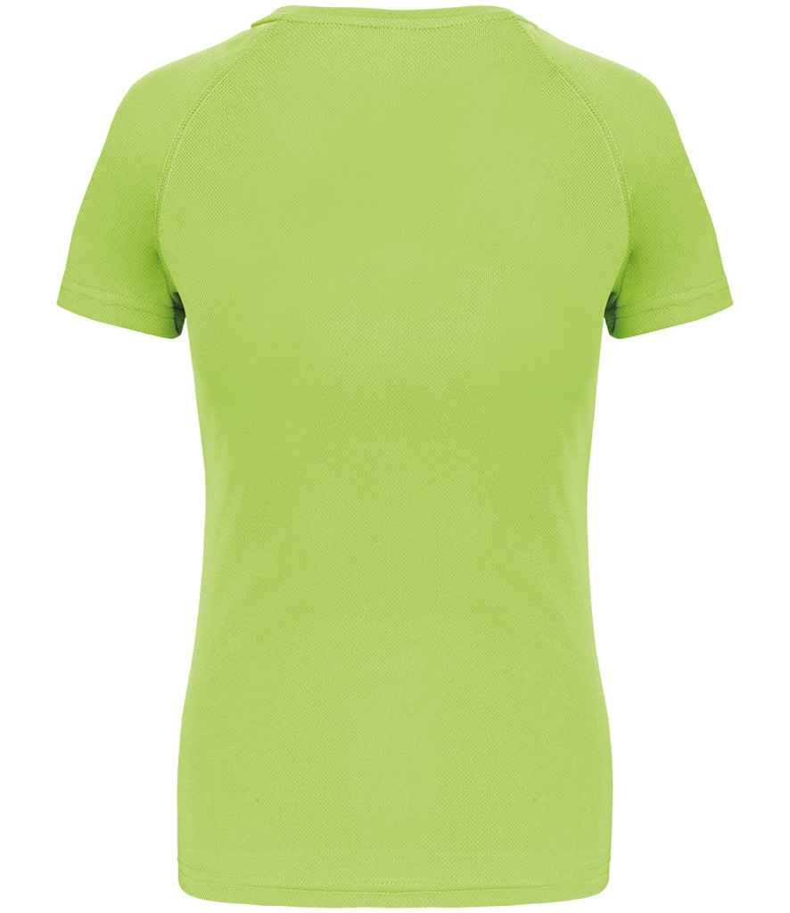 Proact Ladies Performance T-Shirt in Lime Green, back view