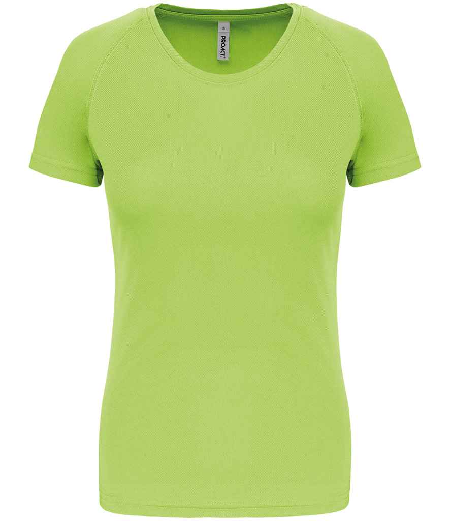 Proact Ladies Performance T-Shirt in Lime Green, front view
