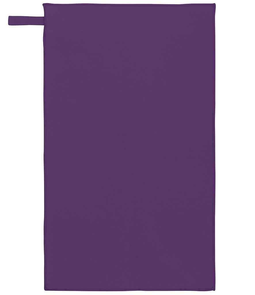Proact 70 x 120 Microfibre Sports Towel in Purple, front view