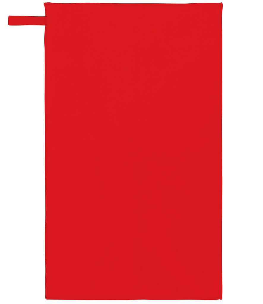 Proact 70 x 120 Microfibre Sports Towel in Red, front view