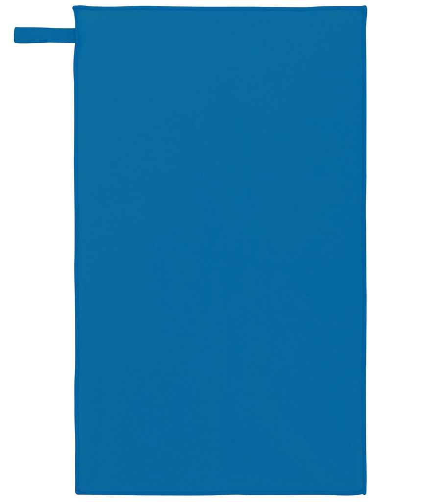Proact 70 x 120 Microfibre Sports Towel in Tropical Blue, front view