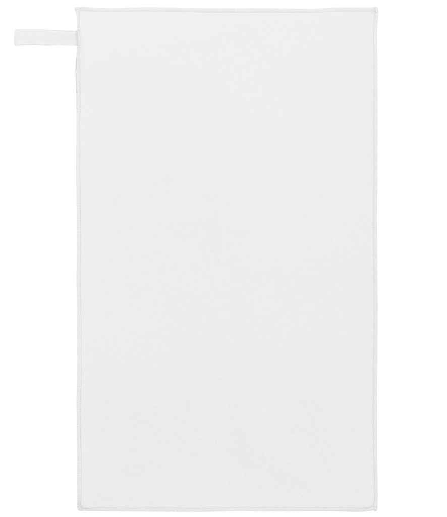 Proact 70 x 120 Microfibre Sports Towel in White, front view