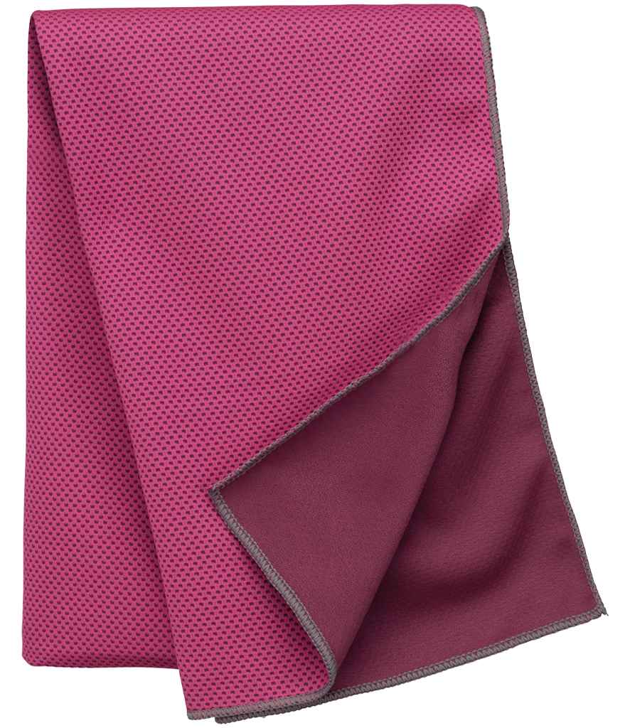 Proact Refreshing Sports Towel in Candy Pink, front view