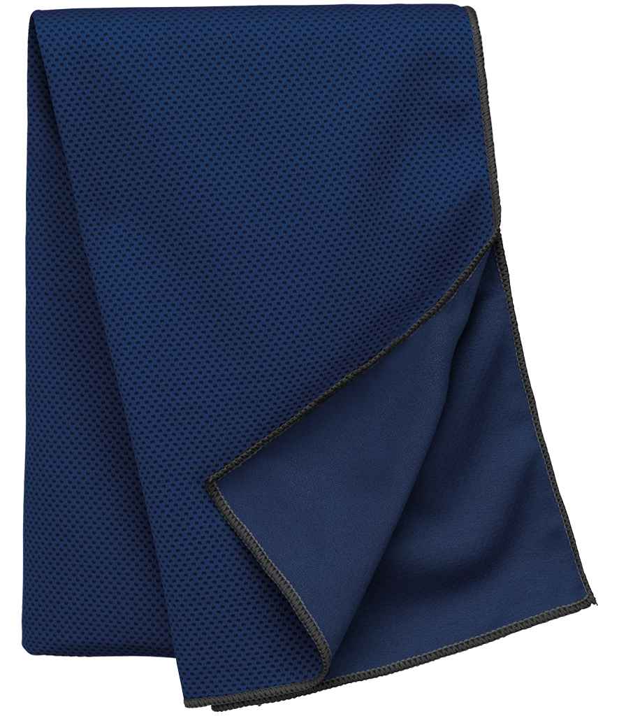 Proact Refreshing Sports Towel in Icy Navy, front view